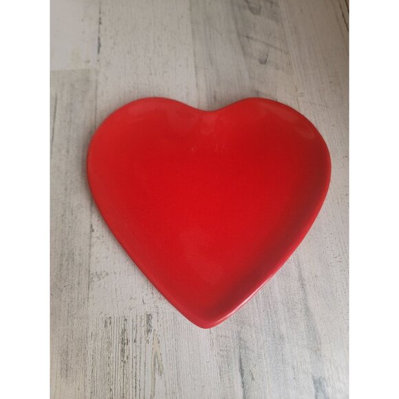Ancora vintage red heart ceramic plate Valentine Italian - Picture 2 of 10